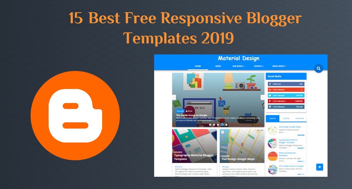 15 Best Free Responsive Blogger Templates 2019